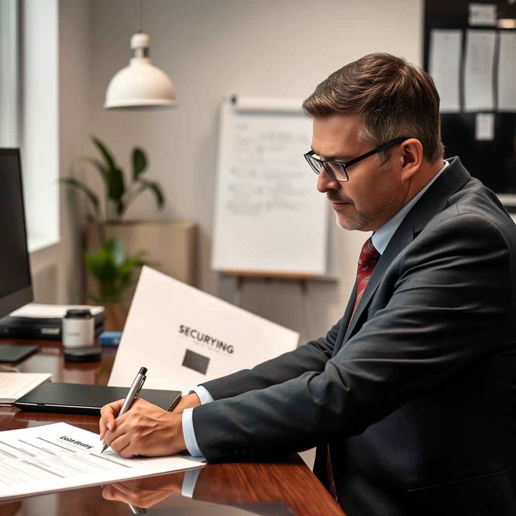 Security professional creating a customized security plan