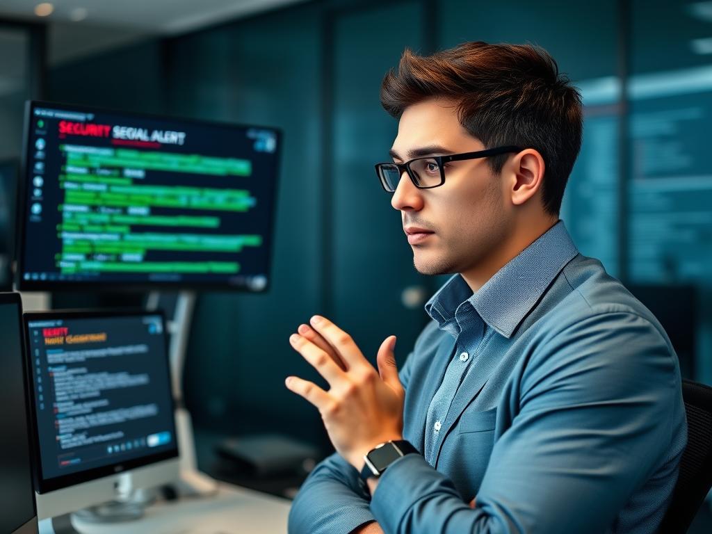 Security professional responding to a real-time cloud security alert