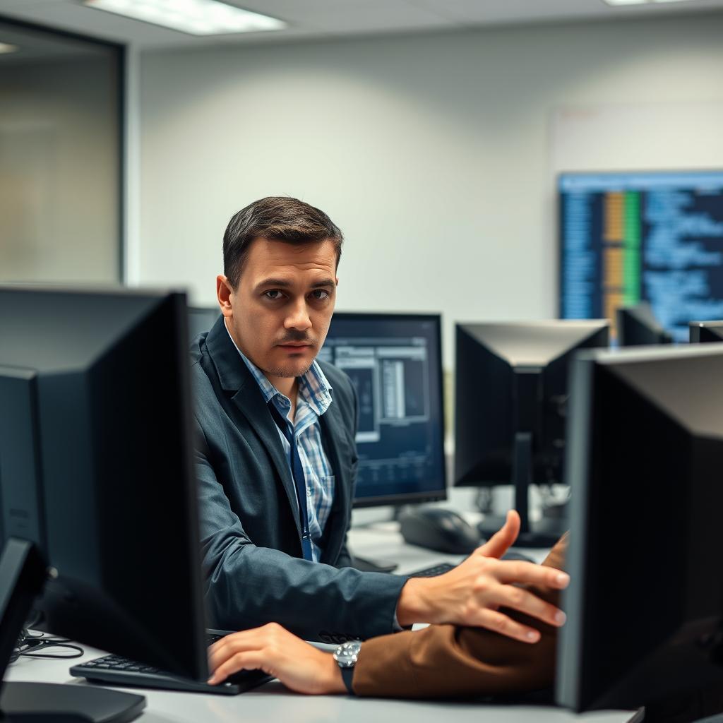 Security professional responding to endpoint security incident