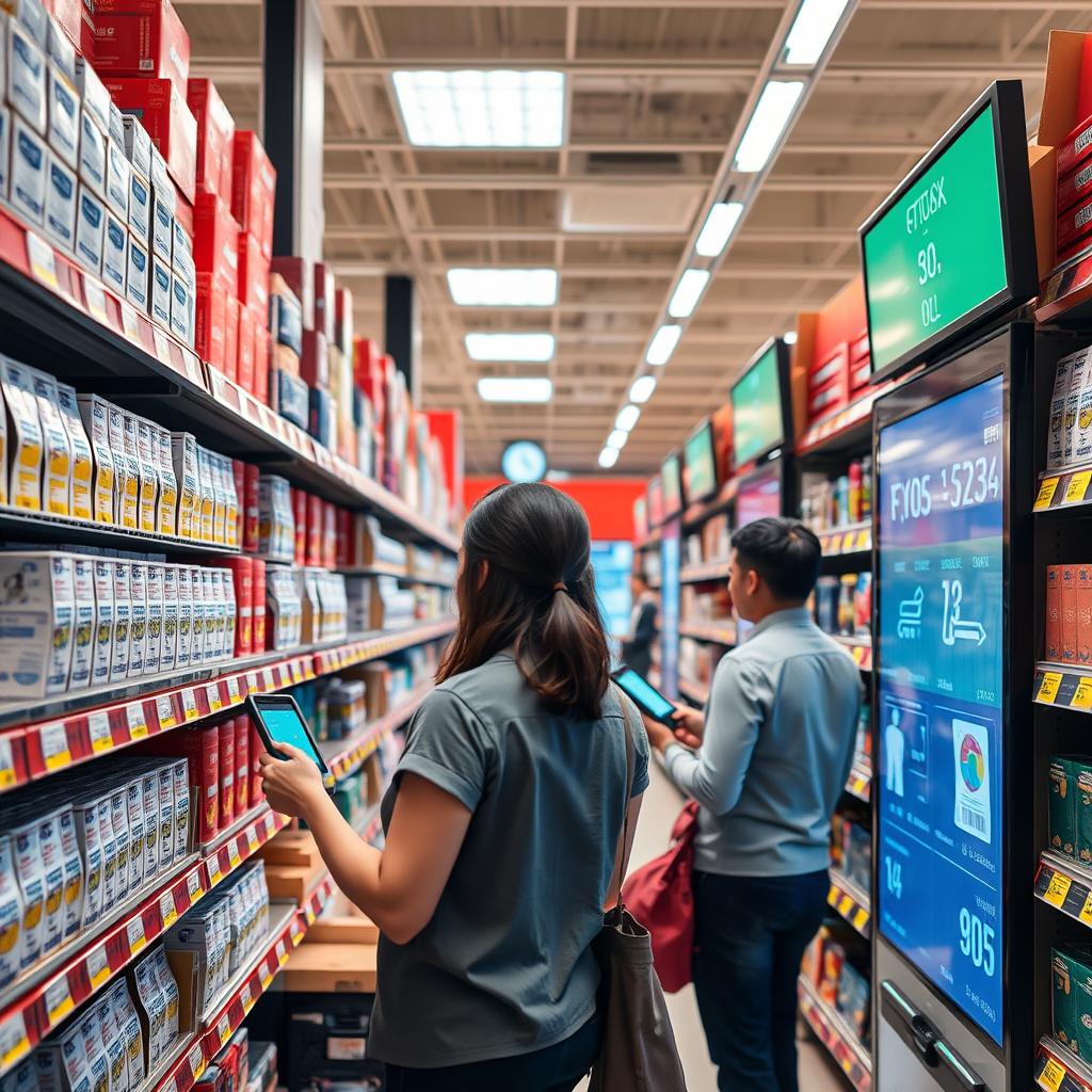 Smart retail inventory management system with RFID tags and real-time tracking