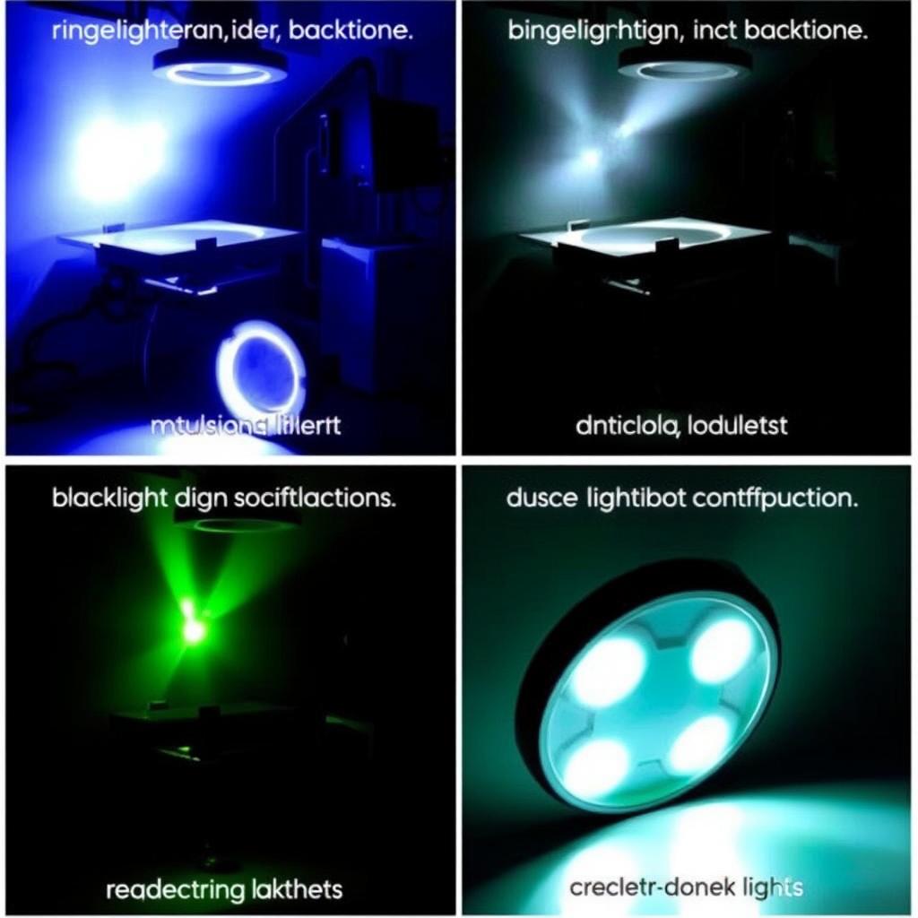 Specialized lighting setup for automated visual inspection