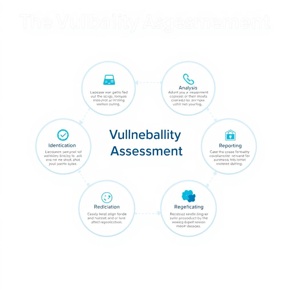 Vulnerability assessment cycle diagram showing the continuous process