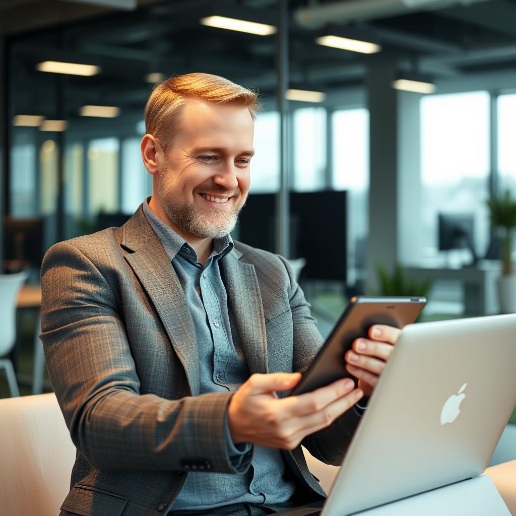 Forretningsmann analyserer kostnadsbesparelser ved outsourcing av IT-drift
