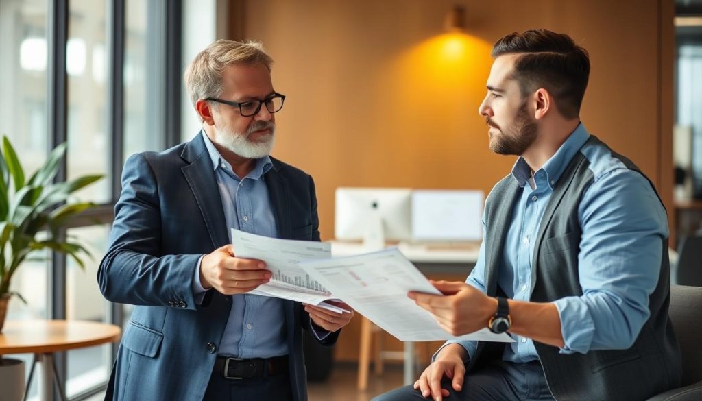 Client and Opsio consultant discussing long-term security strategy