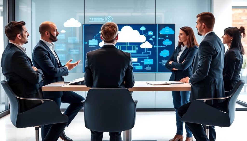 Cloud application development team working with Opsio's cloud platform