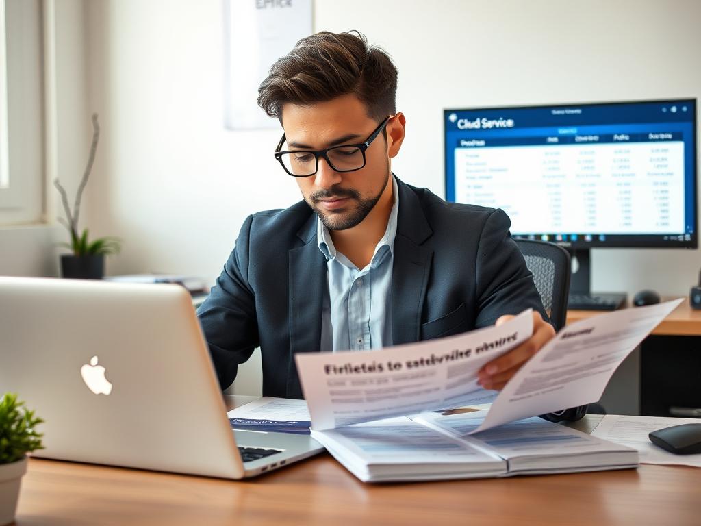 Cloud architect comparing different pricing structures across multiple cloud provider documentation