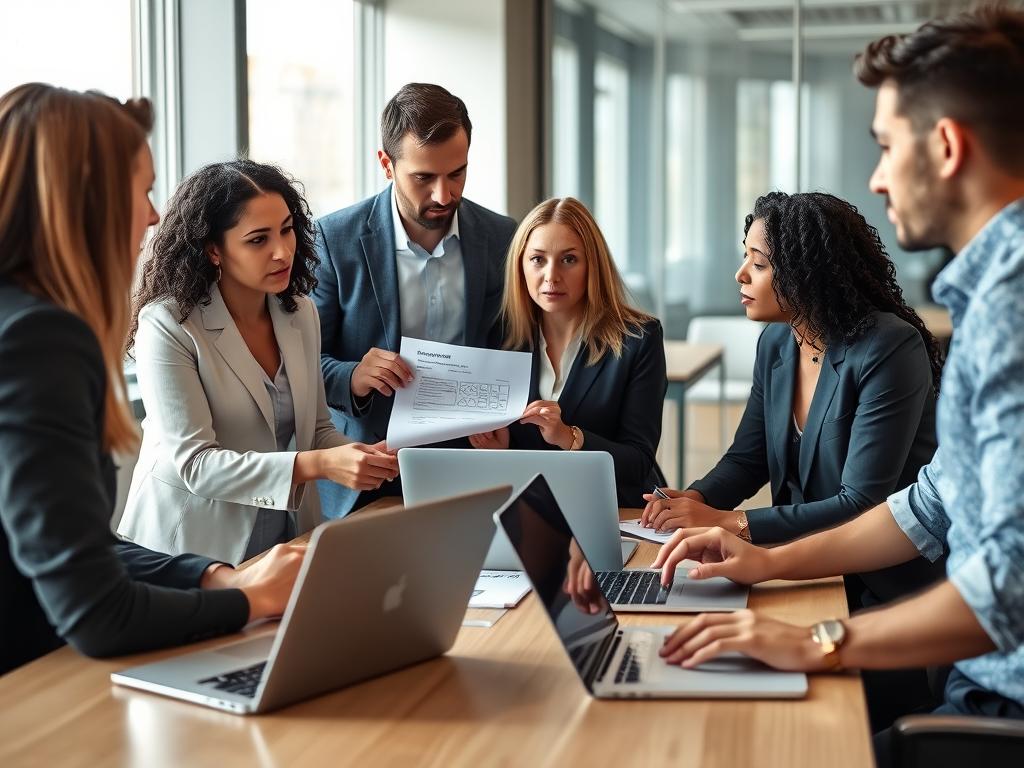 Cloud security team discussing assessment findings