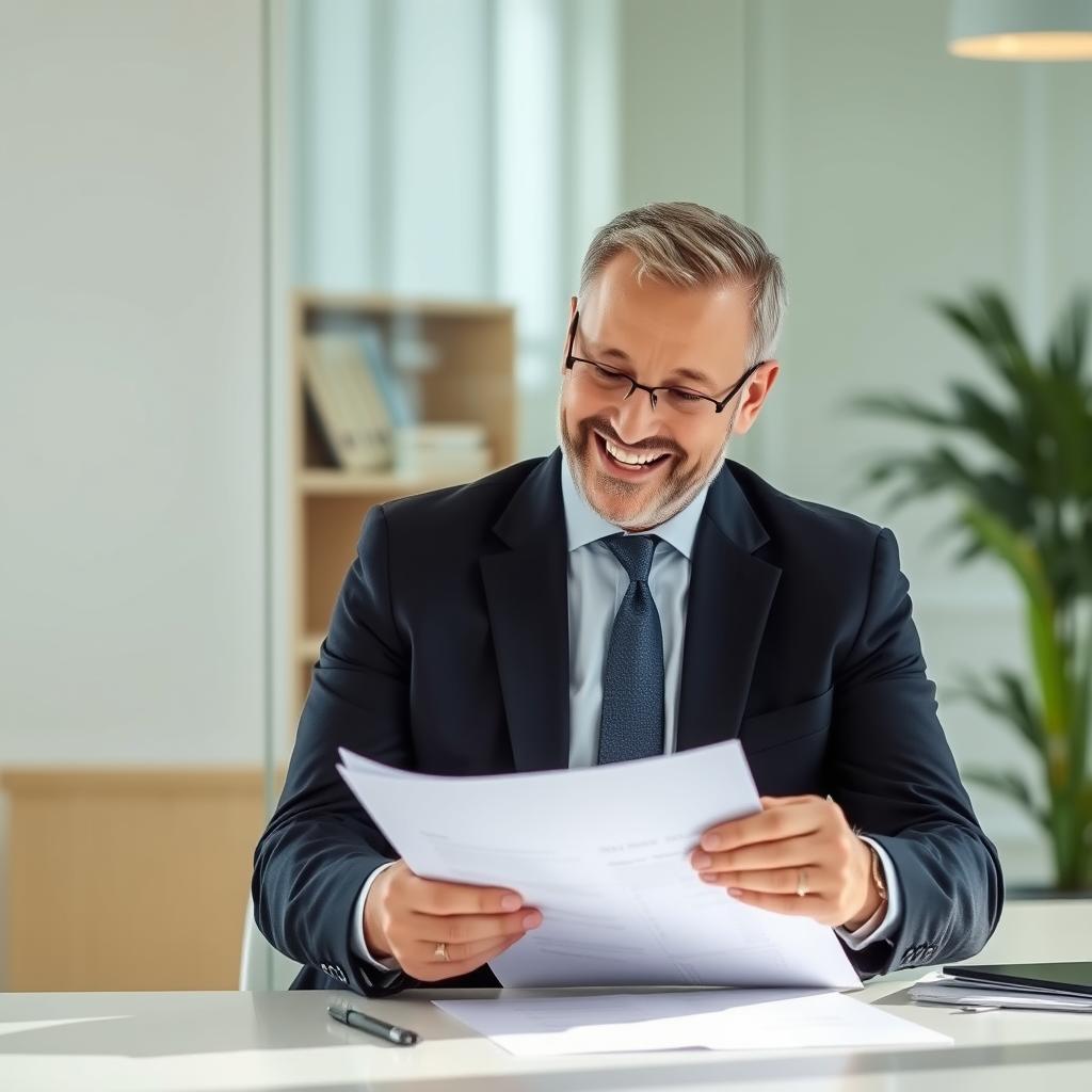 Finance professional reviewing cost reduction report