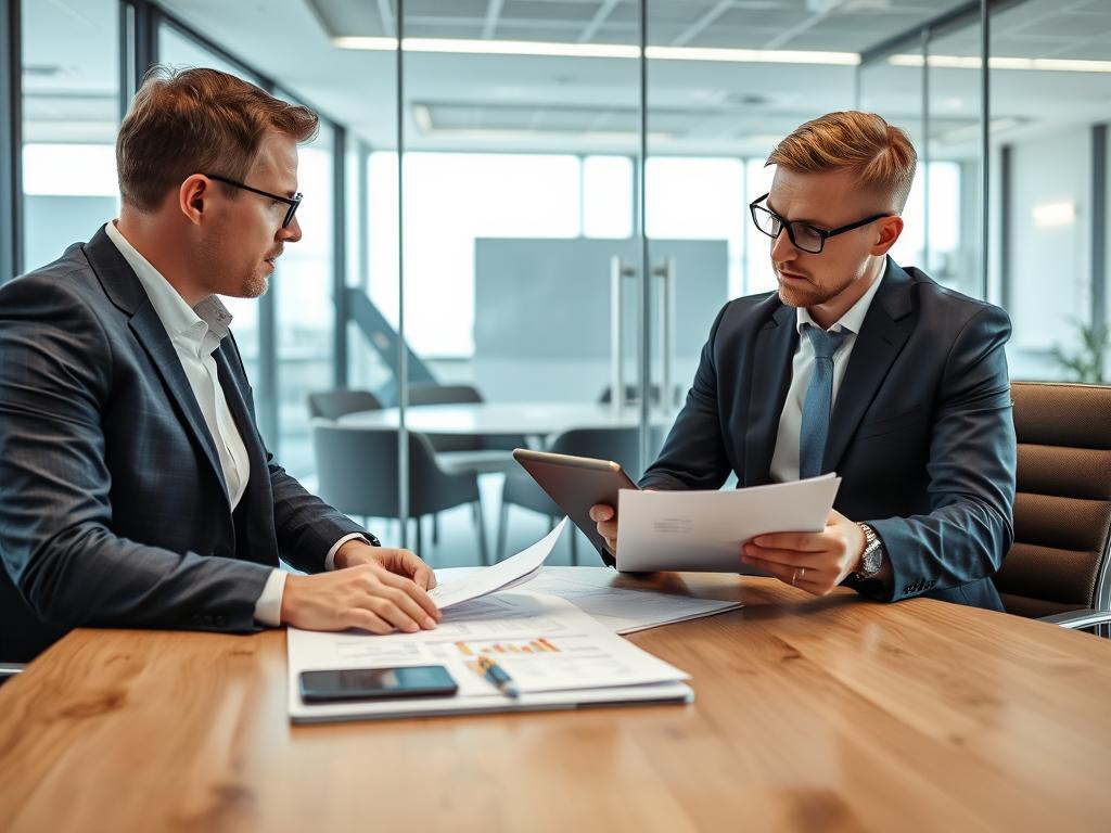 Företagsledare diskuterar fördelar med outsourcing av IT drift