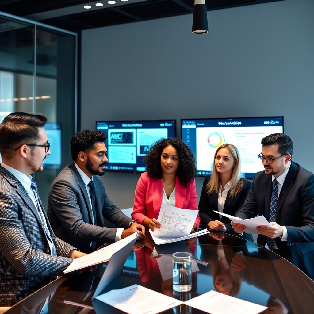 IT governance team reviewing compliance documentation