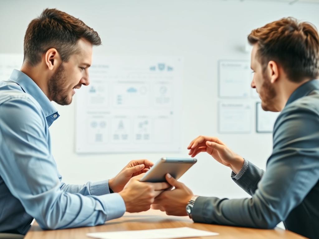 IT-konsult från Opsio som arbetar med kund på digital transformation