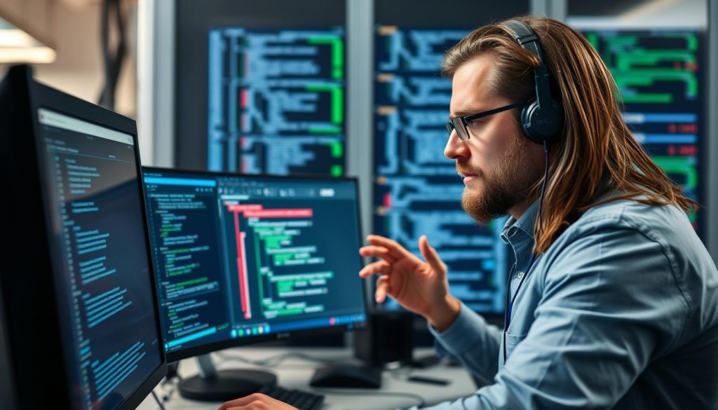 IT-konsult som löser tekniskt problem