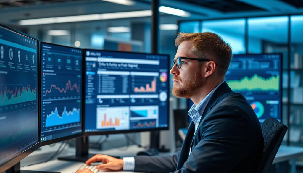 Office 365 konsult som analyserar systemets prestanda
