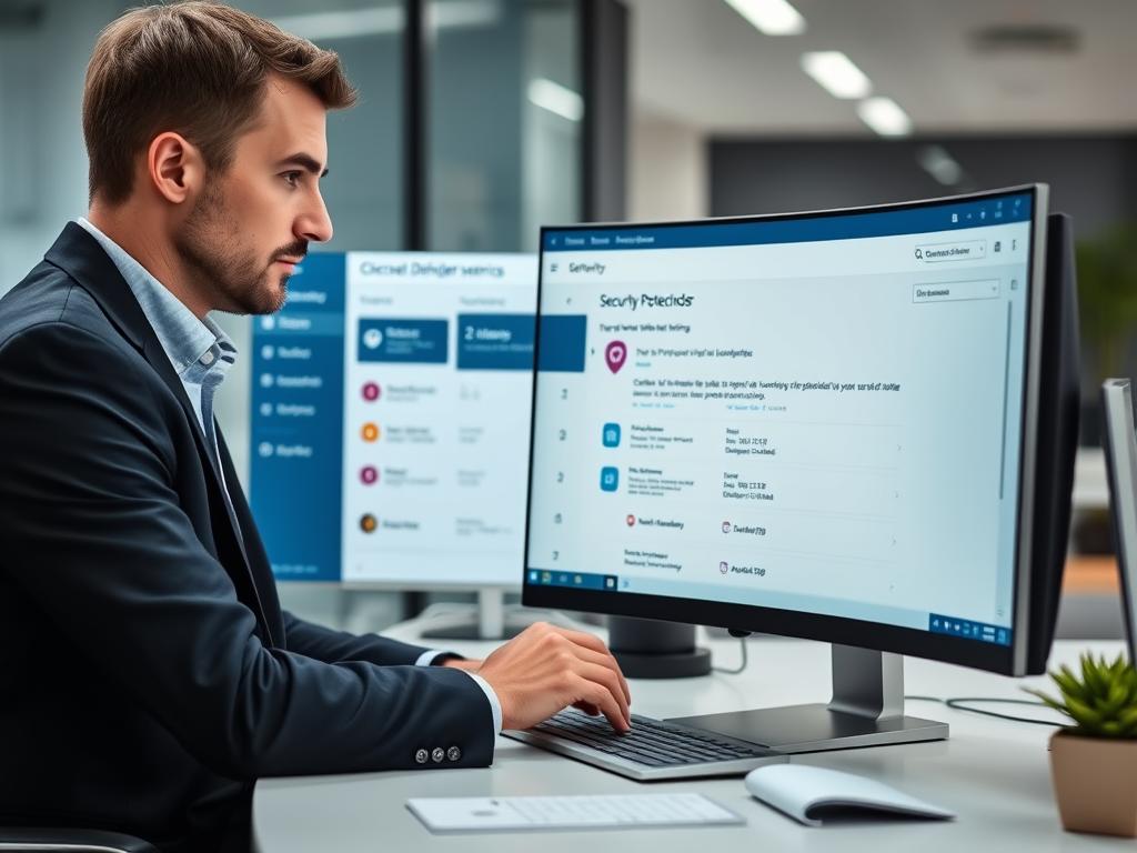 Office 365 konsult som konfigurerar säkerhetsinställningar i Microsoft Defender