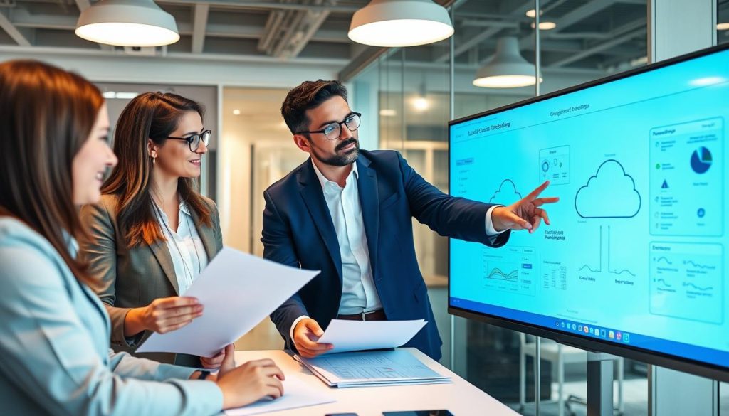 Opsio consultants working with client on cloud readiness assessment
