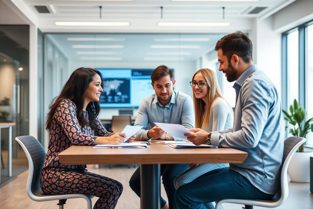 Opsio team collaborating on cybersecurity assessment strategy