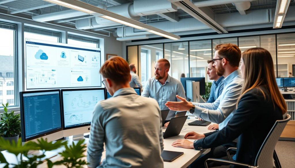 Opsios IT-konsult team som arbetar med molnlösningar för kunder