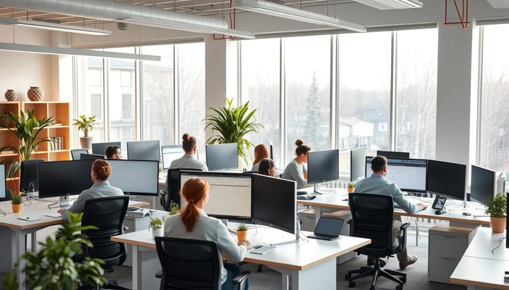 Opsios kontor där experter arbetar med outsourcing av IT drift
