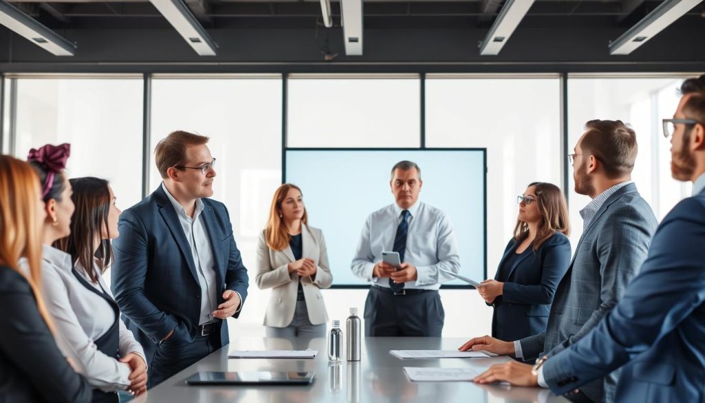 Security leadership team discussing future security strategy