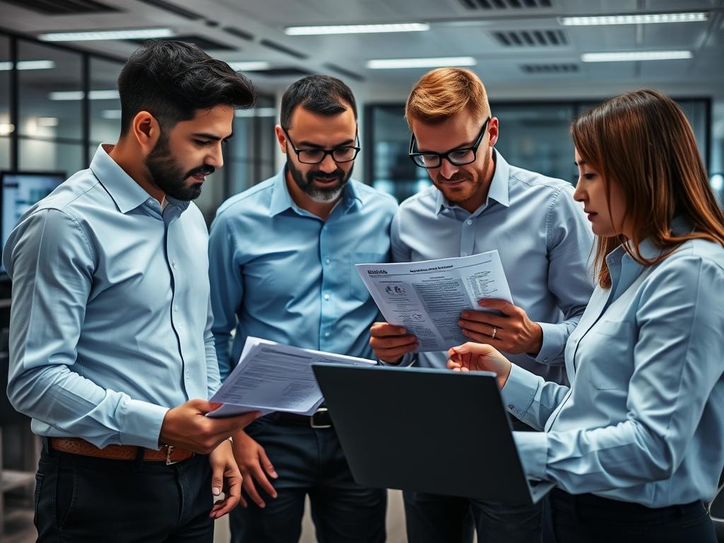 Security team reviewing cloud assessment report