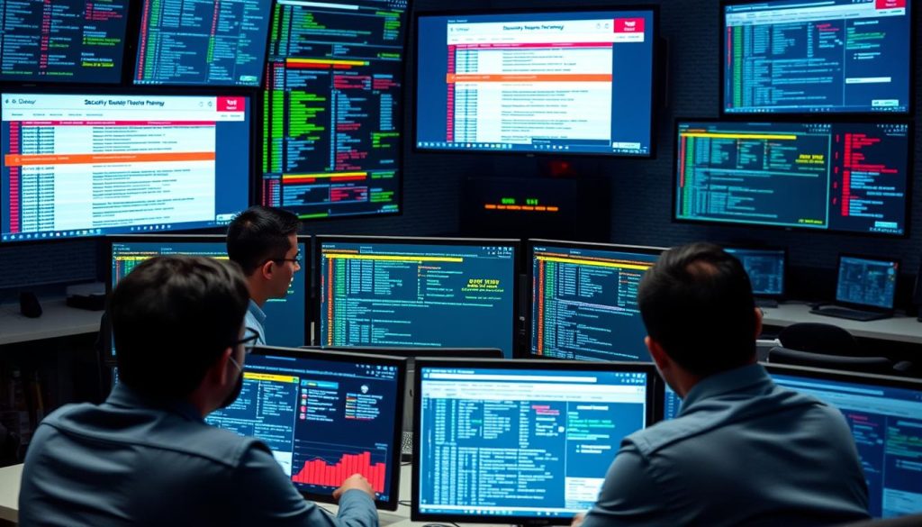 IT security team responding to a data breach incident