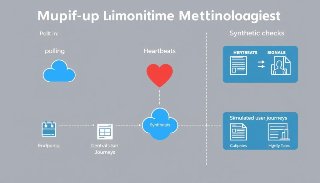 Multiple uptime monitoring methodologies working together to ensure system reliability
