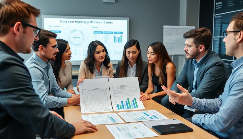 Team evaluating cloud migration risks and benefits