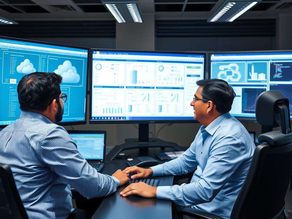 Technical team from an Indian MSP configuring scalable cloud infrastructure with Opsio