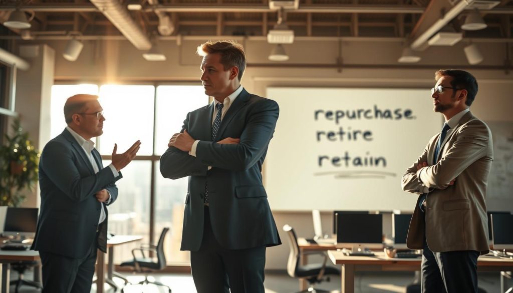 repurchase retire retain data