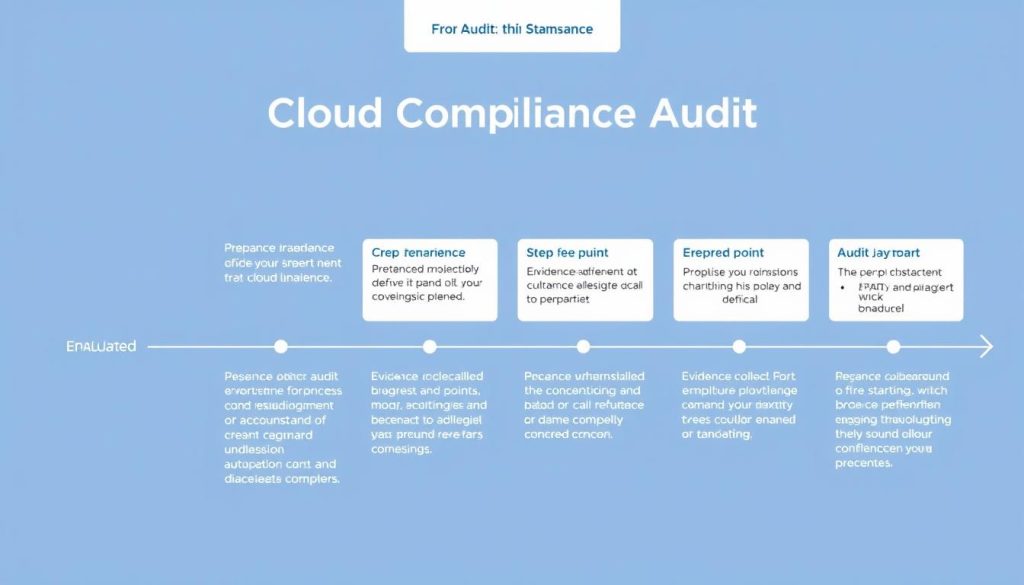 Cloud compliance audit preparation showing key steps and evidence collection