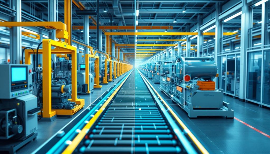 Digital twin simulation of a manufacturing production line