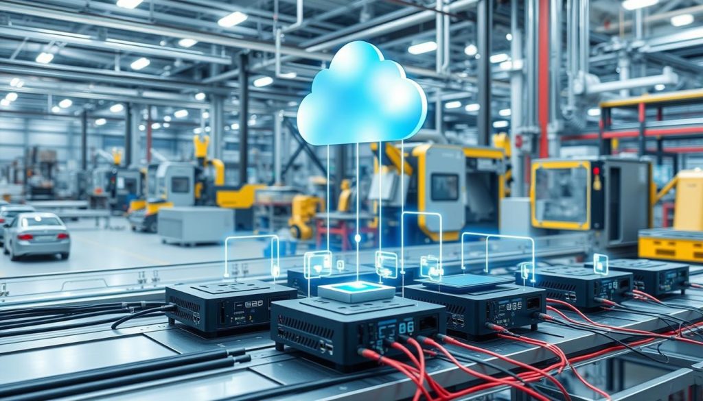 Edge computing devices connected to cloud infrastructure in manufacturing environment