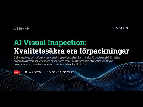 AI Visual Inspection: Kvalitetssäkra era förpackningar