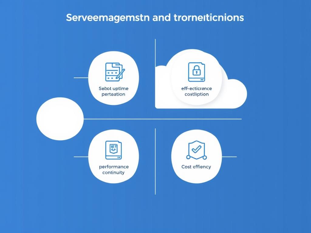 Diagram som visar hur serveradministration påverkar verksamhetens kontinuitet Diagram som visar hur serveradministration påverkar verksamhetens kontinuitet