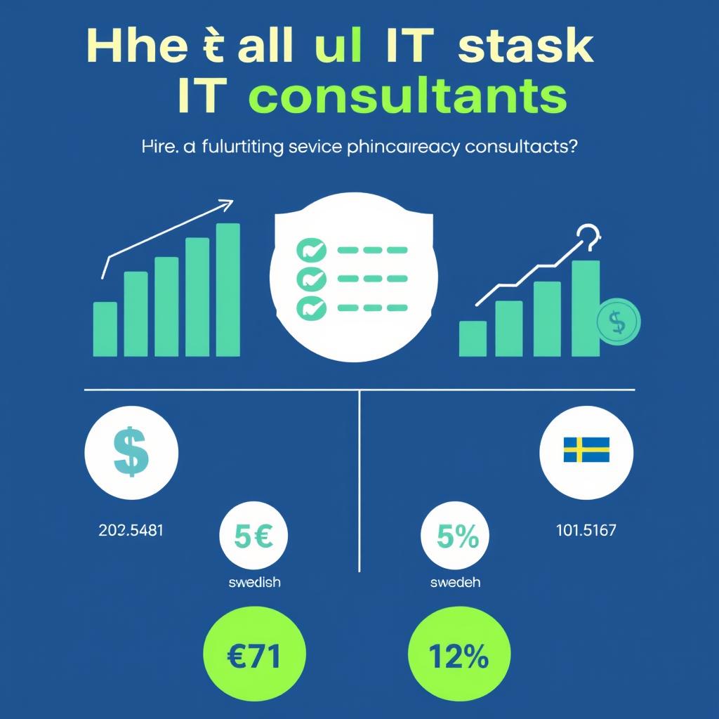 Grafisk representation av kostnadsbesparingar med IT-konsulttjänster Grafisk representation av kostnadsbesparingar med IT-konsulttjänster