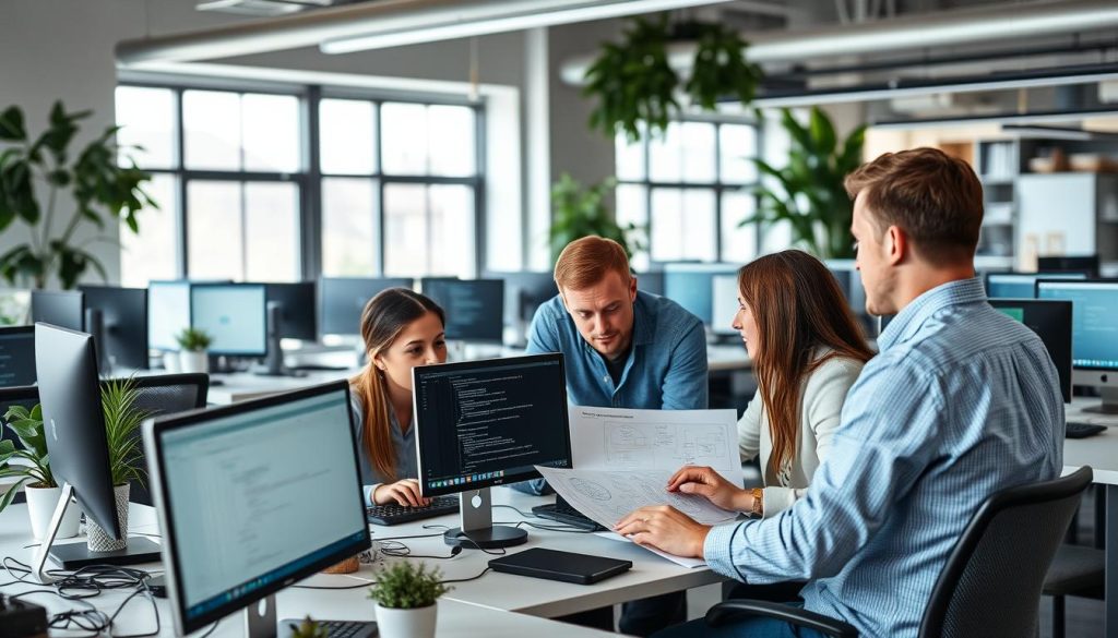 IT-konsulter som samarbetar på ett projekt i Karlskoga IT-konsulter som samarbetar på ett projekt i Karlskoga