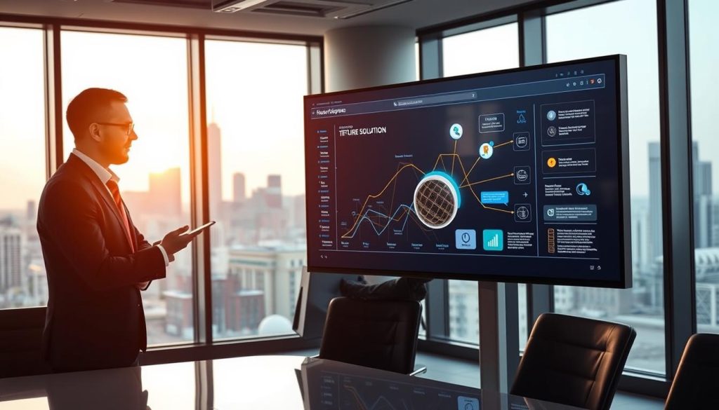 IT-specialist och företagsledare som planerar framtida tekniska lösningar IT-specialist och företagsledare som planerar framtida tekniska lösningar