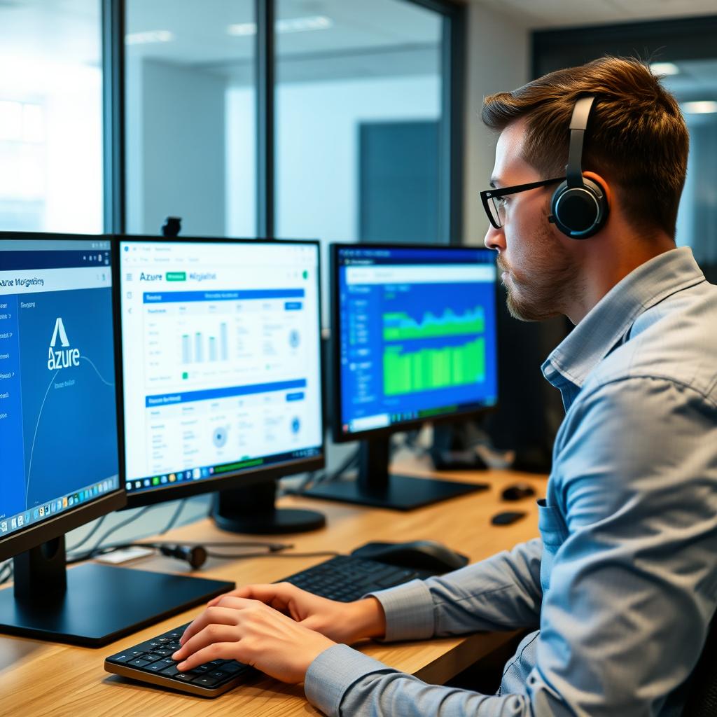 IT-specialist som arbetar med Azure-migrering IT-specialist som arbetar med Azure-migrering