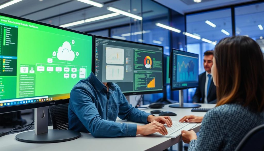 IT-specialist som implementerar en molnlösning för ett företag IT-specialist som implementerar en molnlösning för ett företag