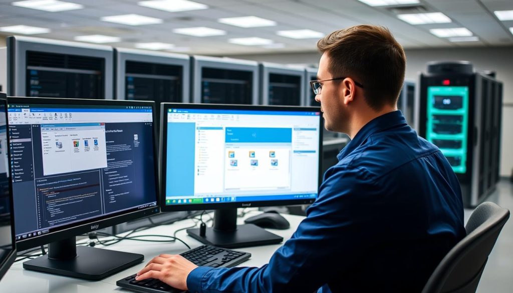 IT-tekniker som utför serveradministration med hjälp av Windows Server verktyg IT-tekniker som utför serveradministration med hjälp av Windows Server verktyg