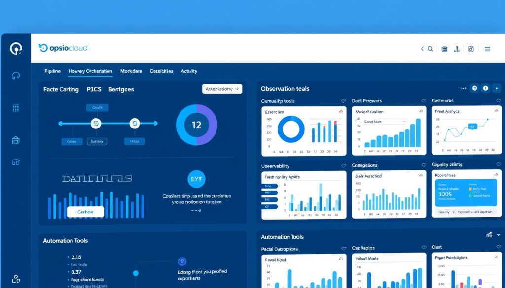 Opsio Cloud's DataOps platform interface showing key capabilities