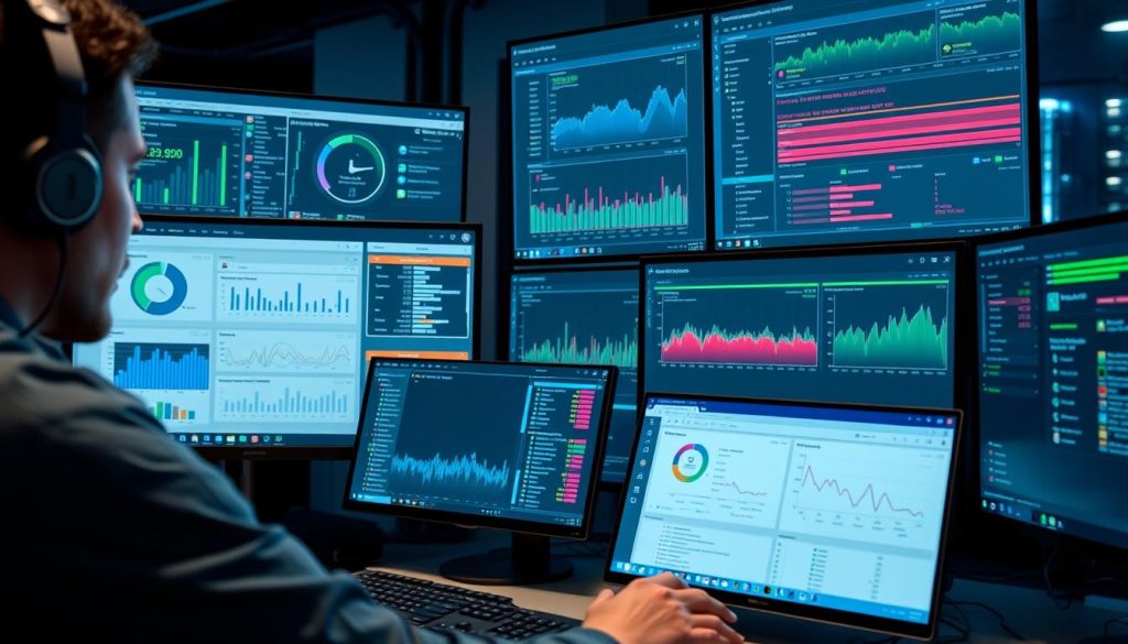 Systemadministratör som använder moderna verktyg för serveradministration Systemadministratör som använder moderna verktyg för serveradministration