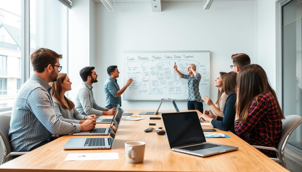 Team beginning their DataOps journey with initial planning session