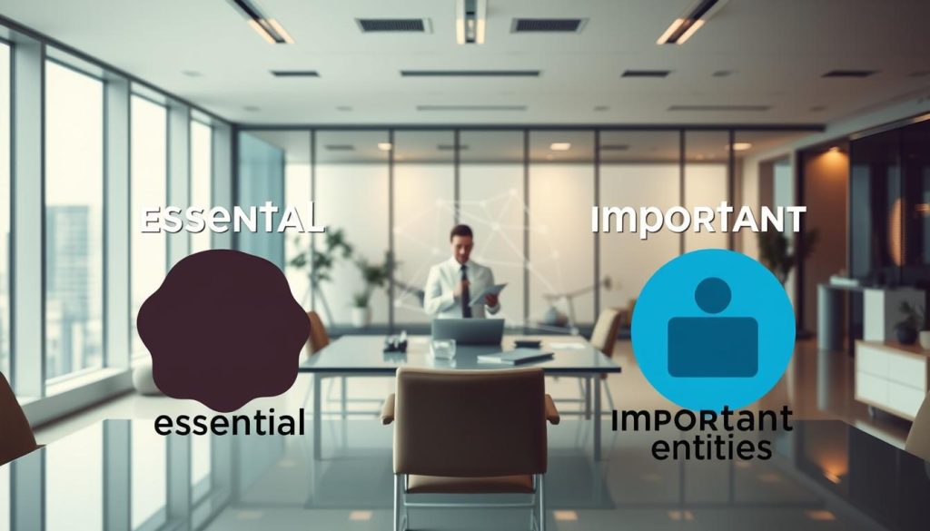 essential important entities classification essential important entities classification