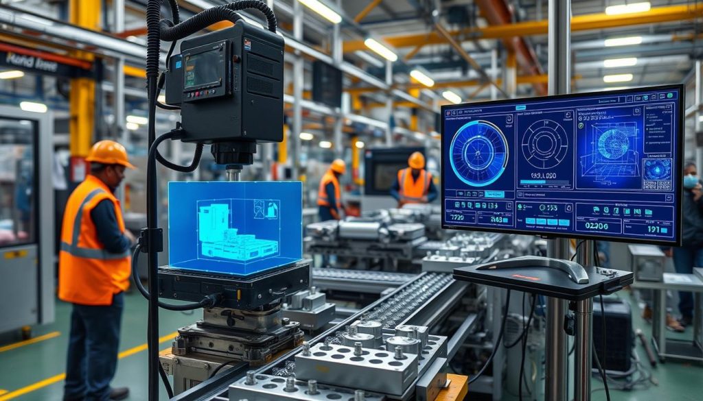 AI visual inspection system in Mumbai manufacturing facility with security monitoring