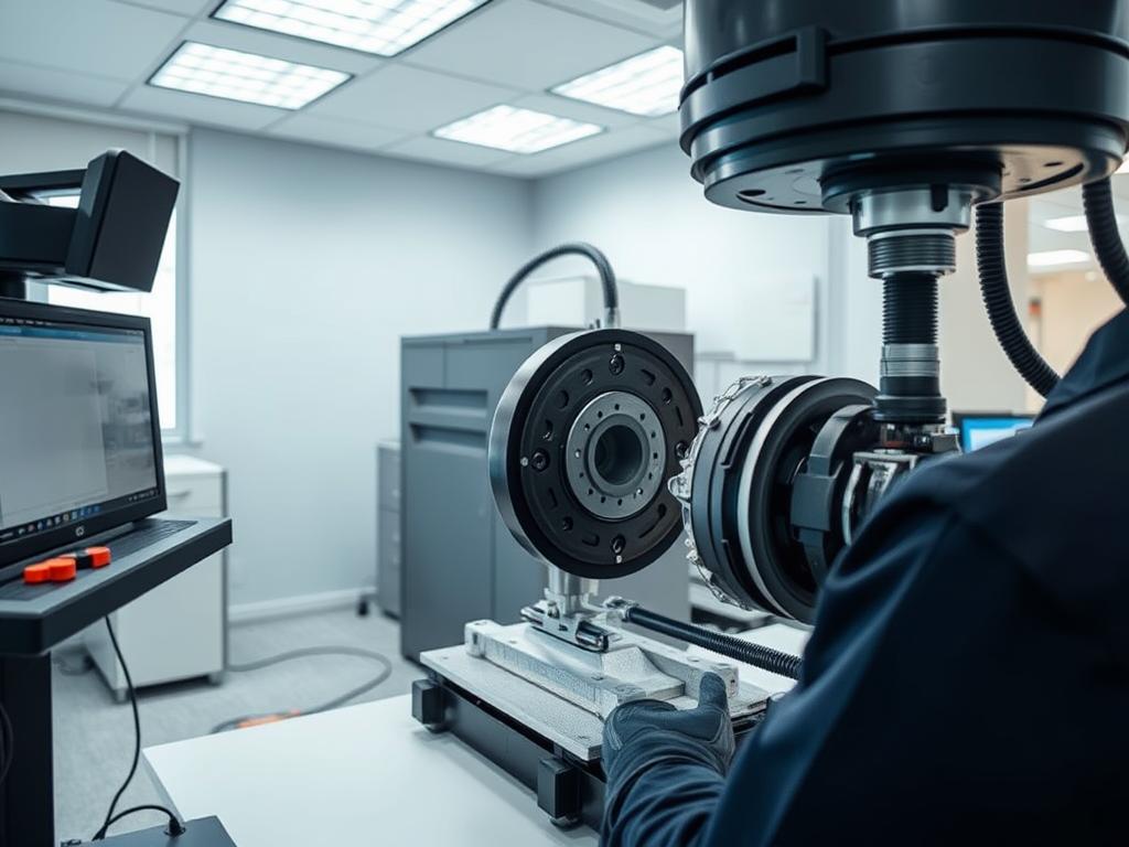 Automated scanning system performing NDT on a manufactured component