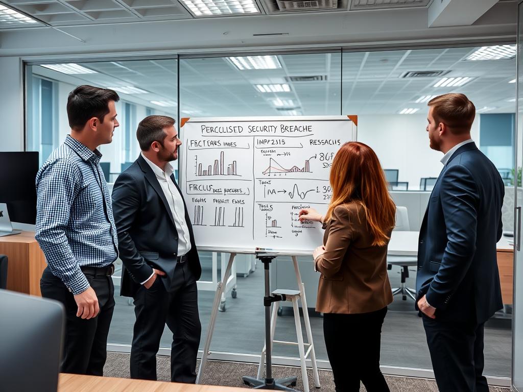 Cloud security breach impact visualization showing financial and reputational consequences