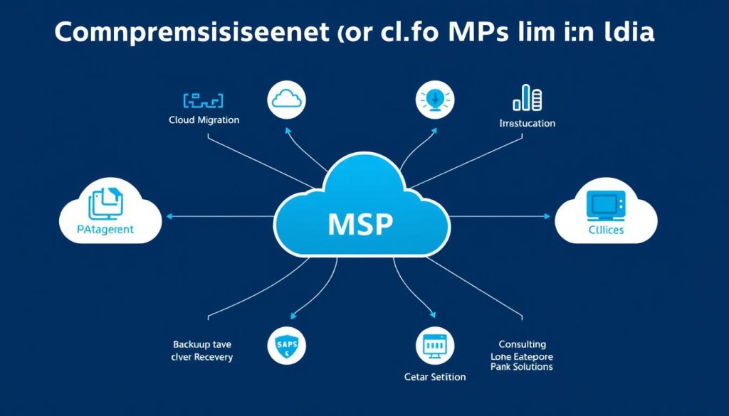 Comprehensive Cloud MSP India service offerings diagram