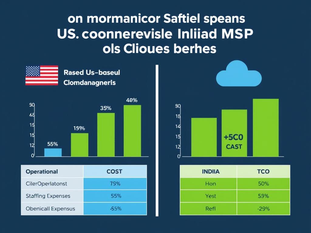 Cost comparison chart showing savings with Cloud MSP India