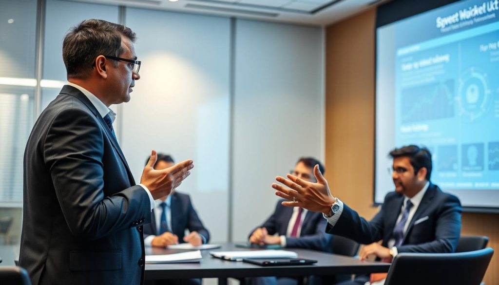 Cybersecurity expert answering questions during Mumbai enterprise security briefing